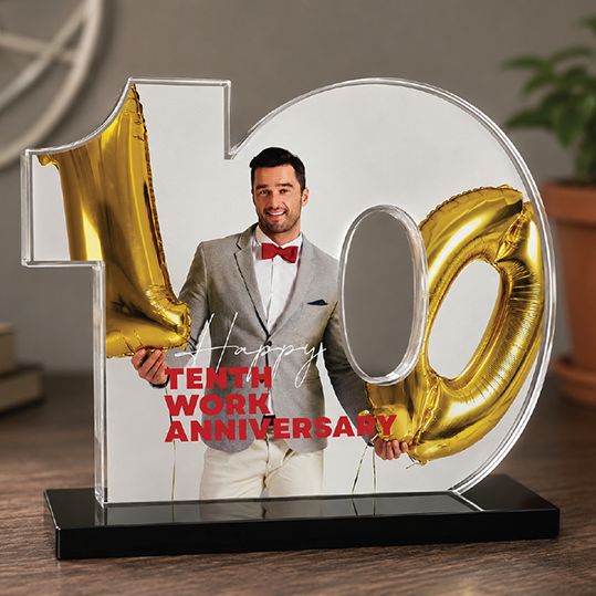 10th Anniversary Acrylic Memento | Personalized Photo Award